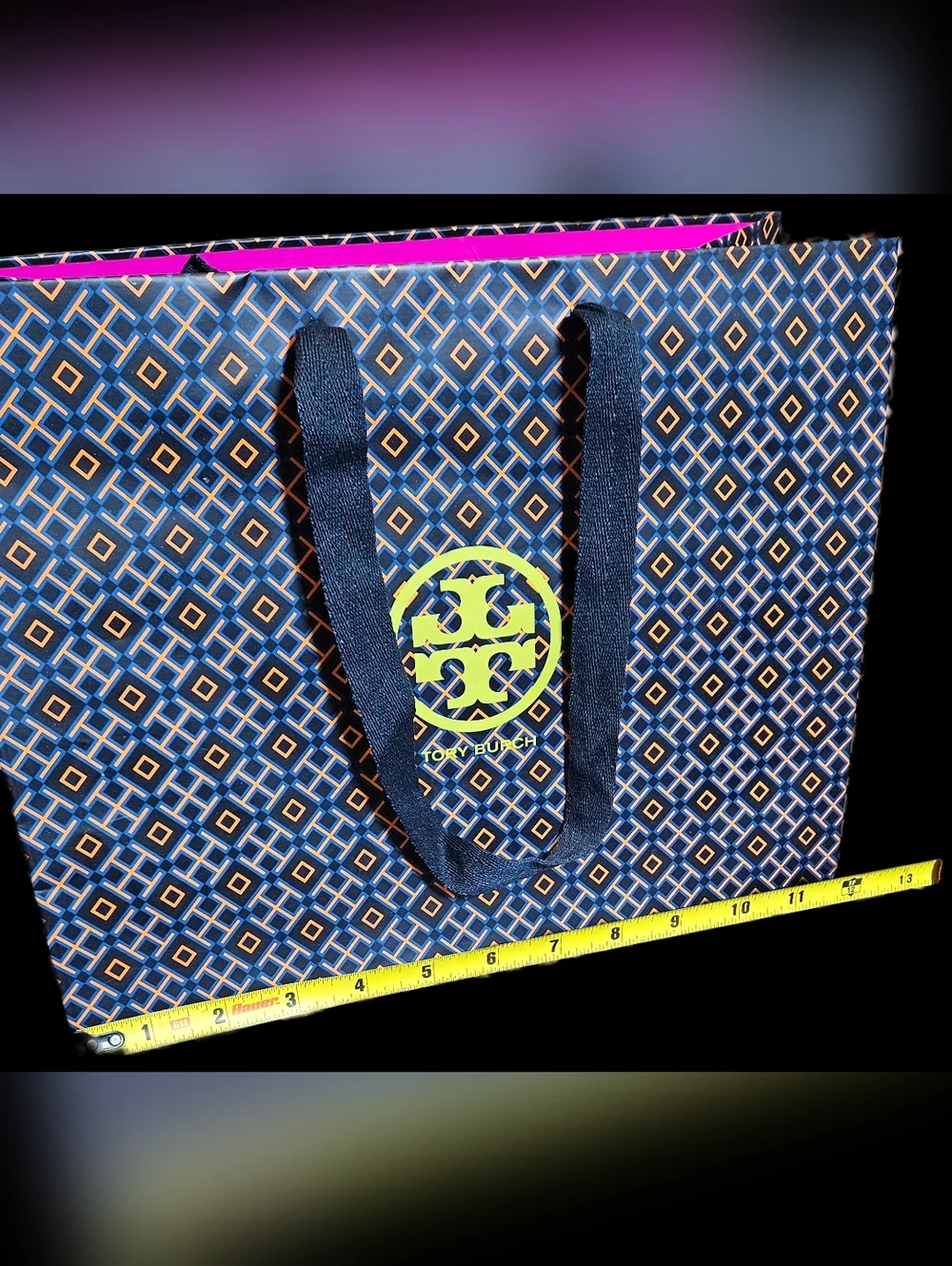 Tory Burch Shopping Gift Bag Tissue Paper Original Receipt Boutique Set RARE